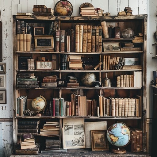 books on library shelves